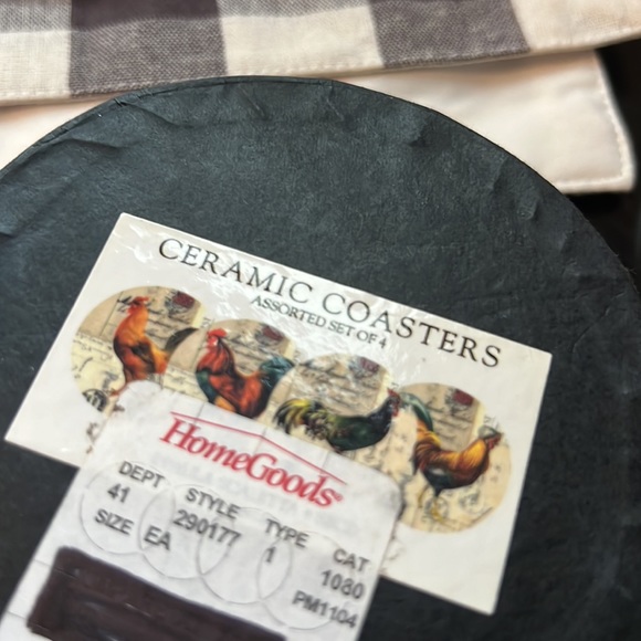 Bundle The Prairie Table runner “Give thanks for family” +ceramic coasters NEW - Picture 17 of 17